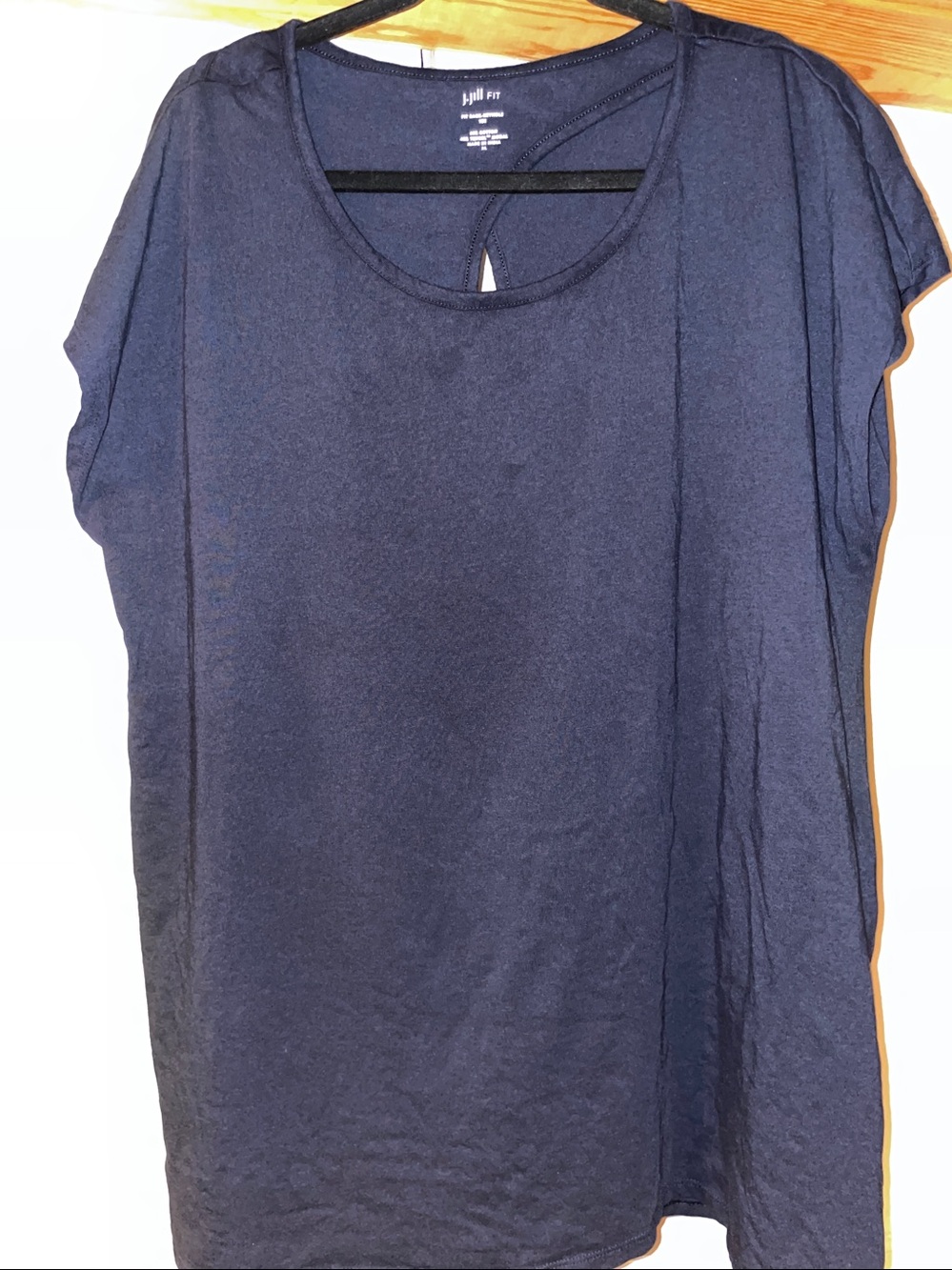J. Jill FIT Indigo Scoop Neck Tee